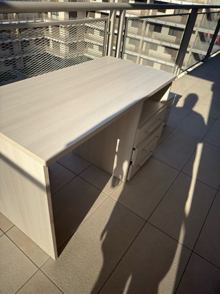 Set scrivania + comodino legno e metallo