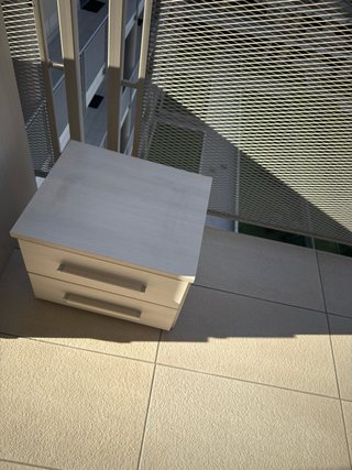 Set scrivania + comodino legno e metallo