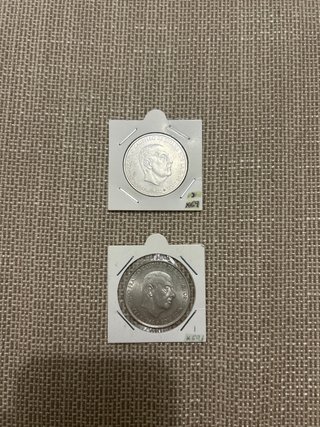 2 Monedas 100 Pesetas Franco 1966 Estrella 69