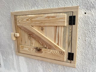 Tapa contador luz madera rústica por encargo