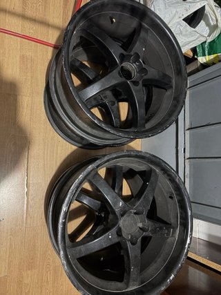 4 Llantas 18 pulgadas 5x100 Negras, golf ,polo.