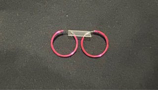 Pendientes aro fucsia SIN ESTRENAR