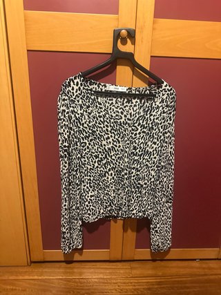 Blusa Animal Print Mango Talla S