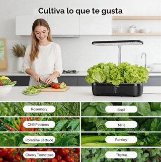 SIN ABRIR Sistema de Cultivo Hidropónico 12 Vainas