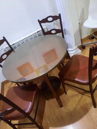 Mesa comedor extensible con 6 sillas