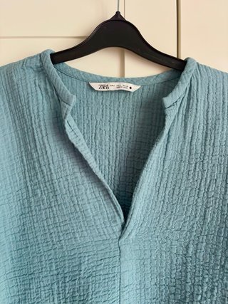 Kaftán Zara Azul Talla S verano