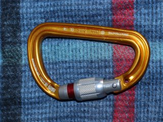 Mosquetón Petzl Sm'D Screw-Lock Dorado