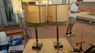 Pareja de Lámparas de Mesa Clásicas