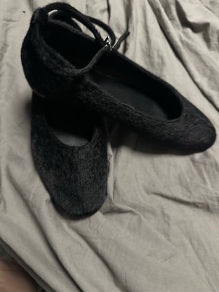 Manoletinas de Pelo Negras