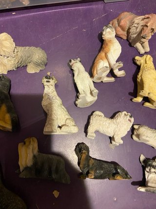 Lotto 20 figure statuine cani resina cane varie ra