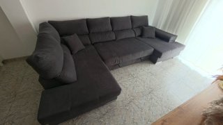 Sofá Chaise Longue Gris