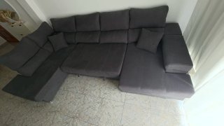 Sofá Chaise Longue Gris