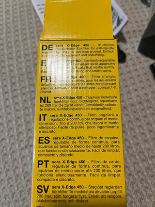 Filtro Sera X-Edge 450 para acuarios, esta sin uso