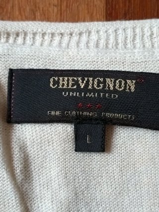 Jersey fino Chevignon beige mezcla linotalla L