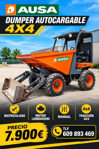 Dumper Ausa 4x4 Autocargable