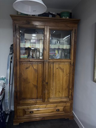 Alacena antigua madera maciza con puerta