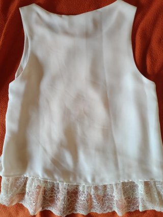 Top bianco senza maniche Zara