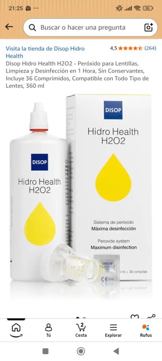 Desinfectante Disop Hidro Health H2O2 + 36 Compr
