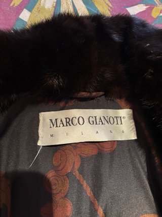 Abrigo Piel Marco Gianotti Negro