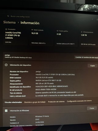 PC Gaming HP Omen setup completo