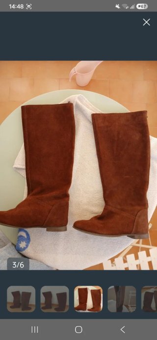 Botas de piel ante marrón