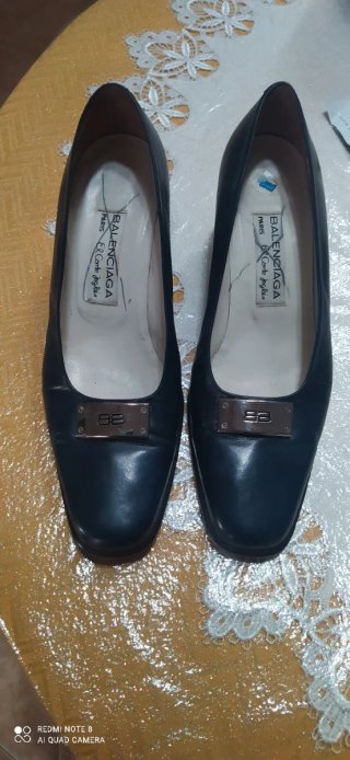 Zapatos de piel Balenciaga azul marino