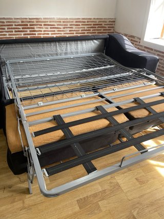 Sofá Cama Metálico Negro