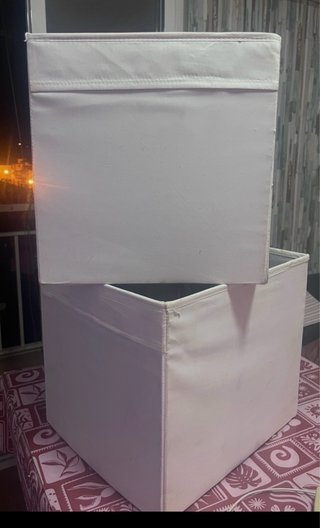 6 Cajas blancas para estantería kallax de ikea