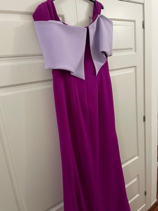 Vestido Carla Ruiz rosa y morado