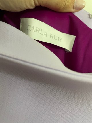 Vestido Carla Ruiz rosa y morado