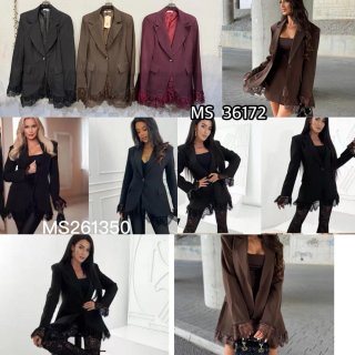Chaqueta blazer con encaje