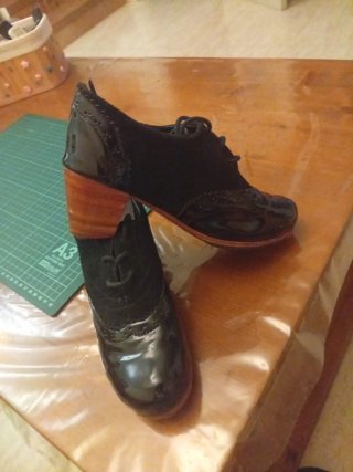 Zapatos Flamenco Charol/Ante T35.5