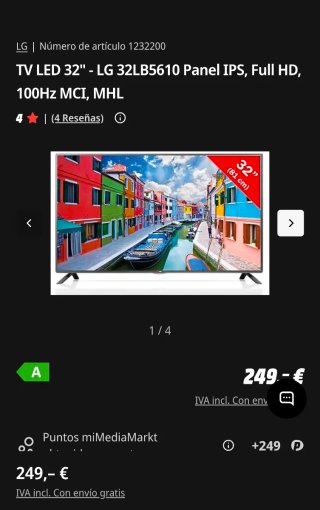 TV LG 32 Full HD 100Hz MCI Model9 32LB5610