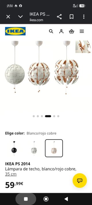 Lámpara Techo Ikea PS 2014