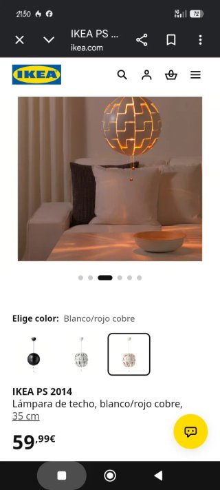 Lámpara Techo Ikea PS 2014