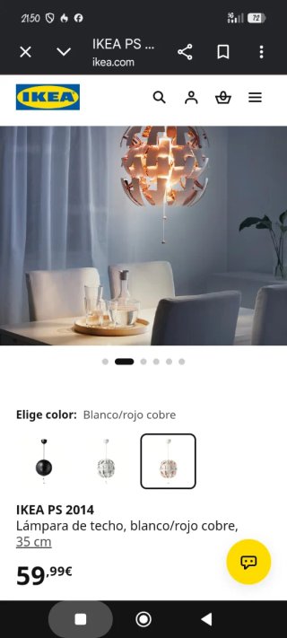Lámpara Techo Ikea PS 2014