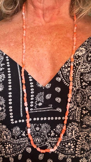 Collar Vintage estilo Coral Rosa Piel de Ángel