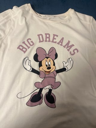 Camiseta Mickey Mouse Rosa y Blanca