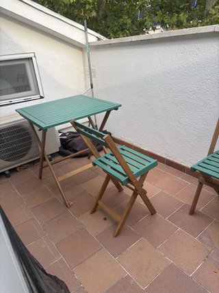 Conjunto de Jardín Plegable (Mesa y 2 Sillas)