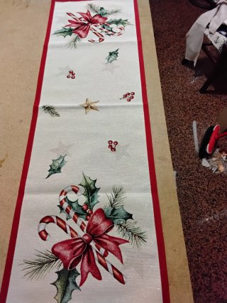 Runner centrotavola natalizio 45x140
