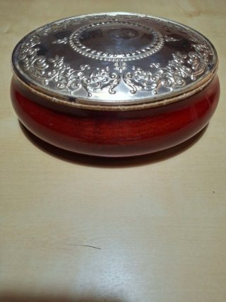Caja Joyero ovalada con Tapa Decorada