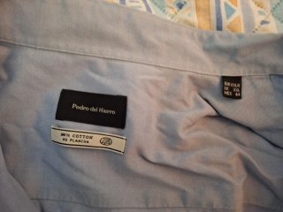 Camisa azul Pedro del Hierro 100% Algodón
