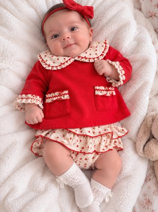 Conjunto Bebé Miranda Rojo