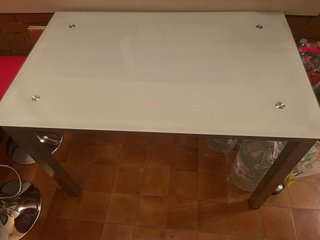 Mesa Comedor Cristal Translucido 74x70x110