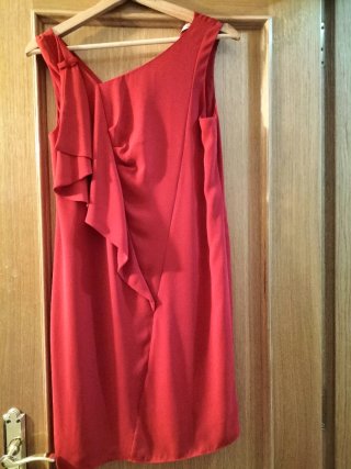 Vestido Rojo con Volante