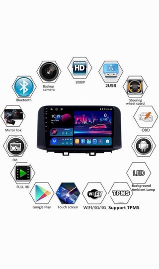 Radio Coche 7” CarPlay GPS WiFi Cámara Trasera