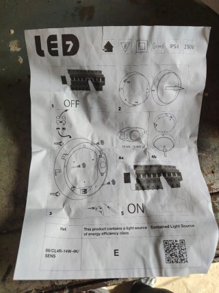 Luz LED 14W 4000K IP54