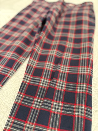 Pantalones El Ganso cuadros azul y rojo