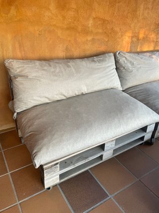Conjunto de 2 Sofás de Palets con Cojines HAPPERS