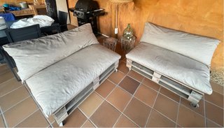 Conjunto de 2 Sofás de Palets con Cojines HAPPERS